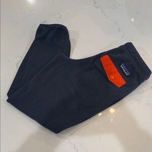 Kids Size Small Patagonia Blue Fleece Pants with Orange Pocket